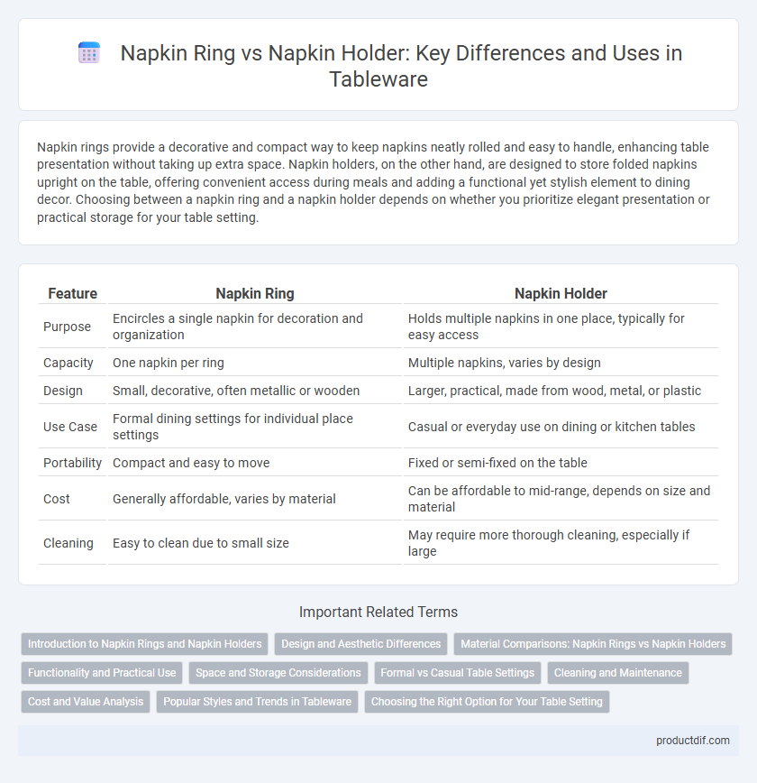 Napkin Ring vs Napkin Holder: Key Differences and Uses in Tableware