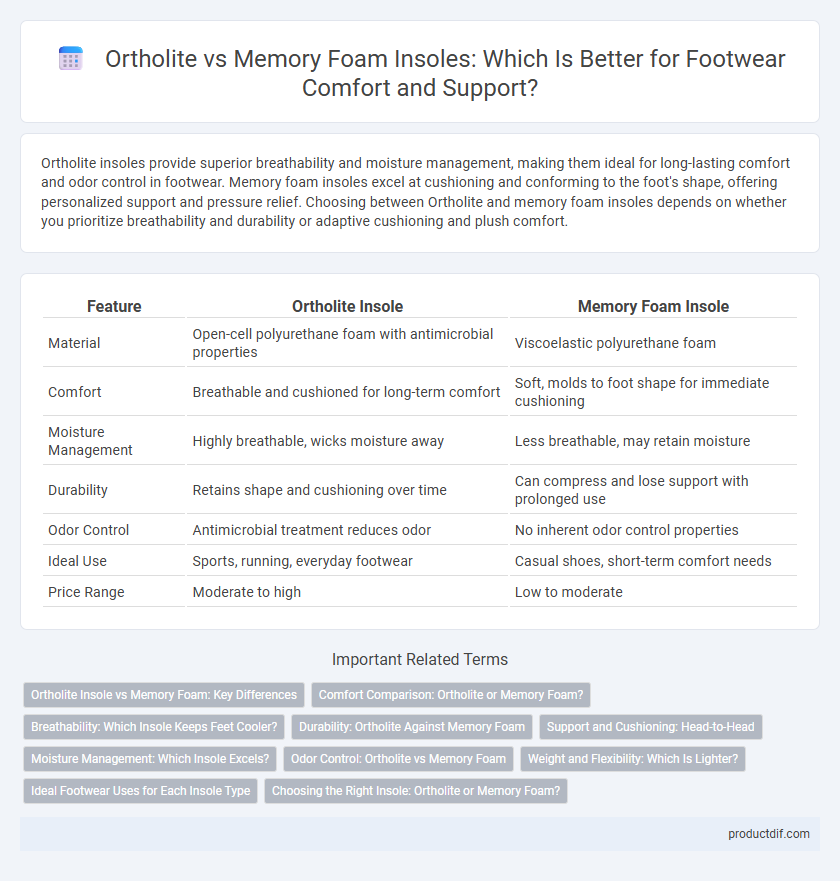 Ortholite vs Memory Foam Insoles: Which Is Better for Footwear Comfort and Support?