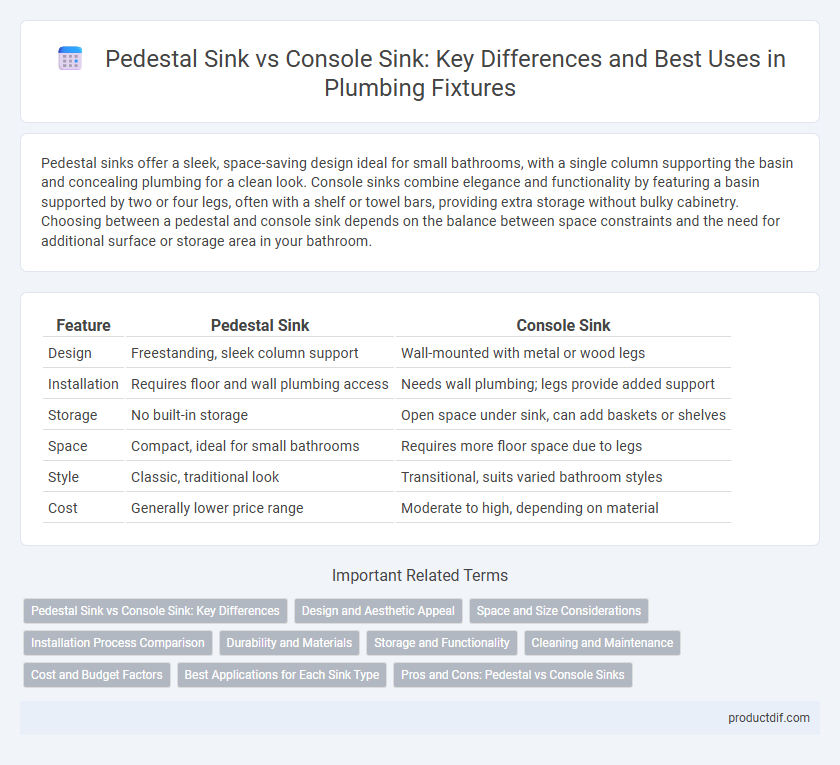 Pedestal Sink vs Console Sink: Key Differences and Best Uses in Plumbing Fixtures