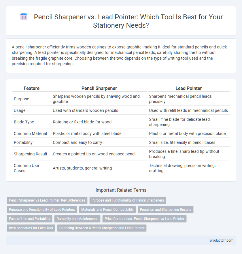 Pencil Sharpener vs. Lead Pointer: Which Tool Is Best for Your Stationery Needs?