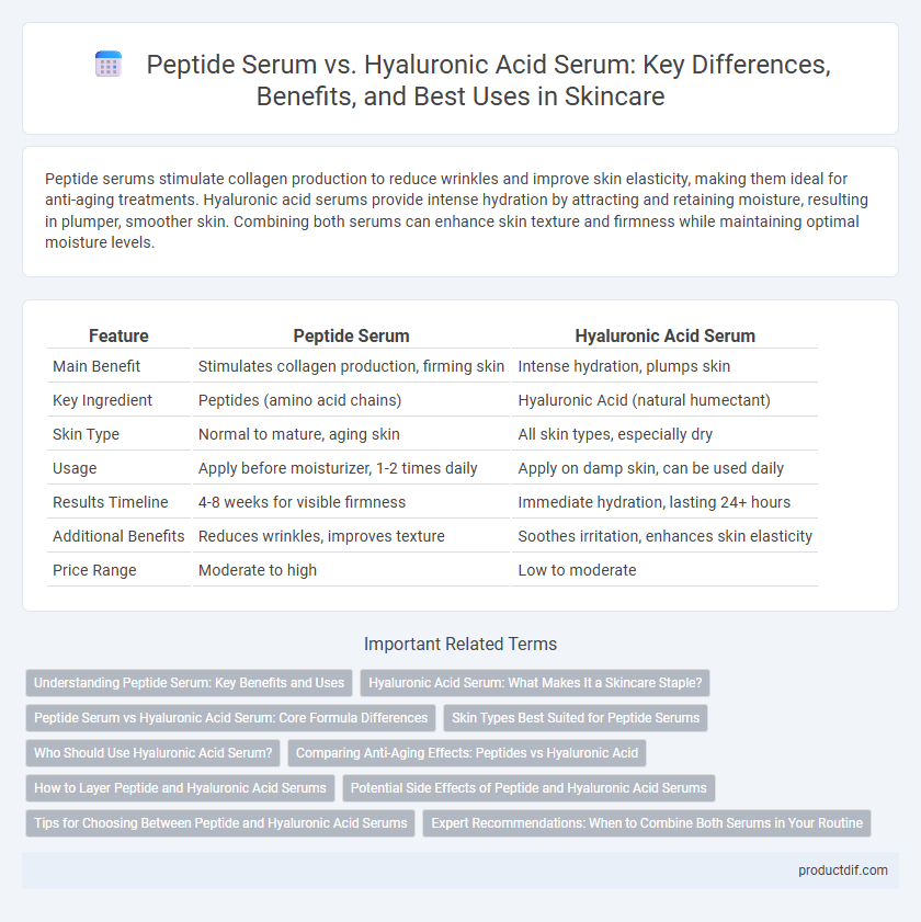 Peptide Serum vs. Hyaluronic Acid Serum: Key Differences, Benefits, and Best Uses in Skincare