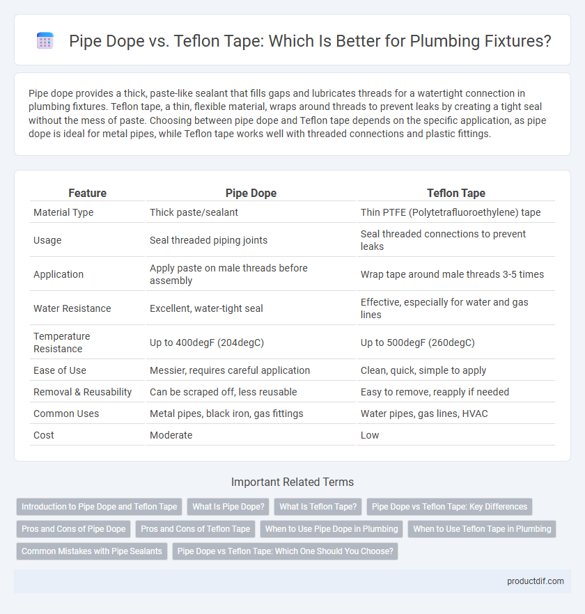 Pipe Dope vs. Teflon Tape: Which Is Better for Plumbing Fixtures?