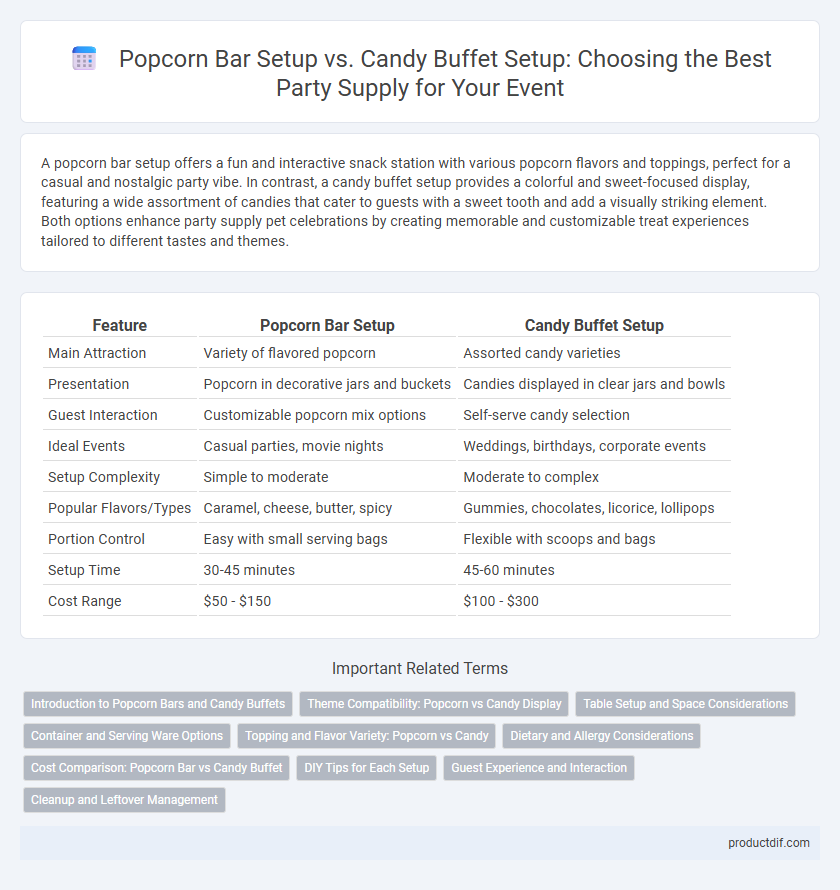 Popcorn Bar Setup vs. Candy Buffet Setup: Choosing the Best Party Supply for Your Event