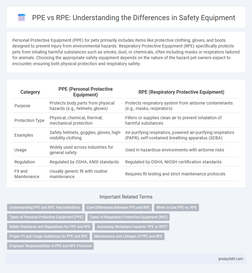 PPE vs RPE: Understanding the Differences in Safety Equipment