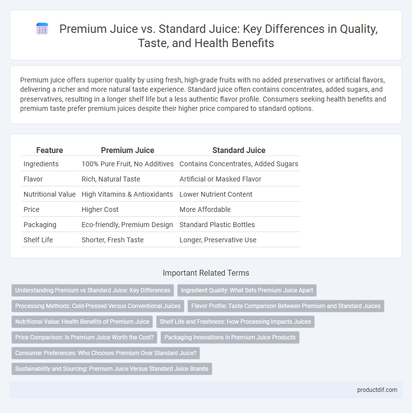 Premium Juice vs. Standard Juice: Key Differences in Quality, Taste, and Health Benefits