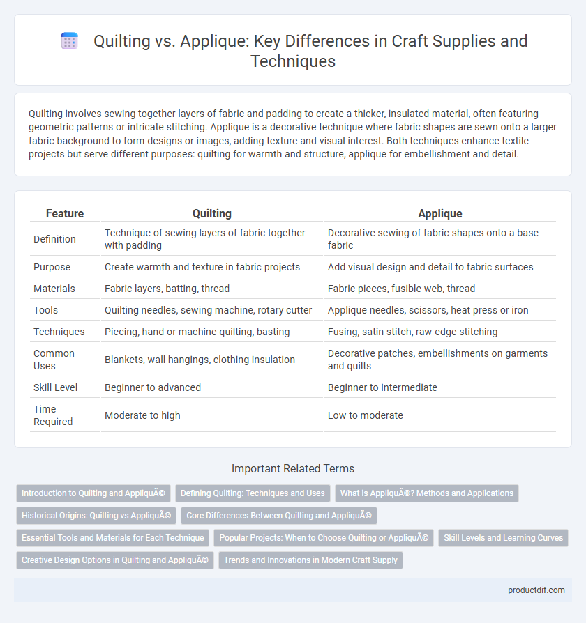 Quilting vs. Applique: Key Differences in Craft Supplies and Techniques