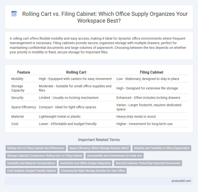 Rolling Cart vs. Filing Cabinet: Which Office Supply Organizes Your Workspace Best?