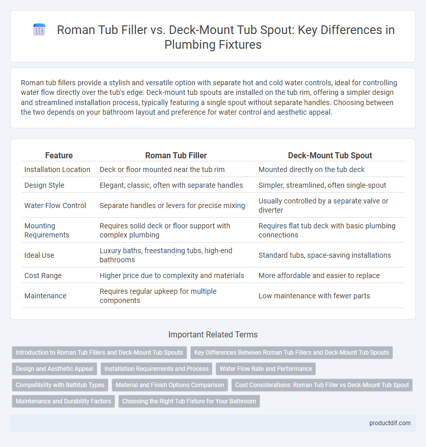Roman Tub Filler vs. Deck-Mount Tub Spout: Key Differences in Plumbing Fixtures