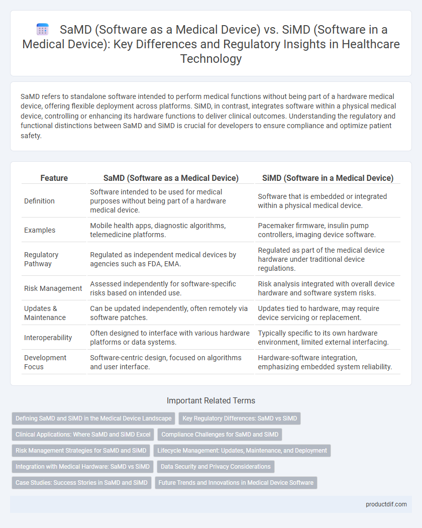 SaMD (Software as a Medical Device) vs. SiMD (Software in a Medical Device): Key Differences and Regulatory Insights in Healthcare Technology