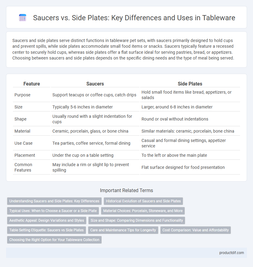 Saucers vs. Side Plates: Key Differences and Uses in Tableware