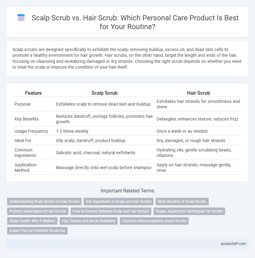 Scalp Scrub vs. Hair Scrub: Which Personal Care Product Is Best for Your Routine?