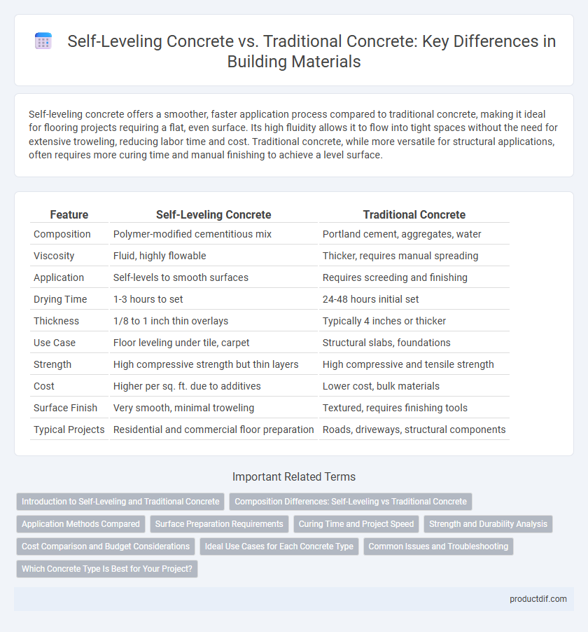 Self-Leveling Concrete vs. Traditional Concrete: Key Differences in Building Materials