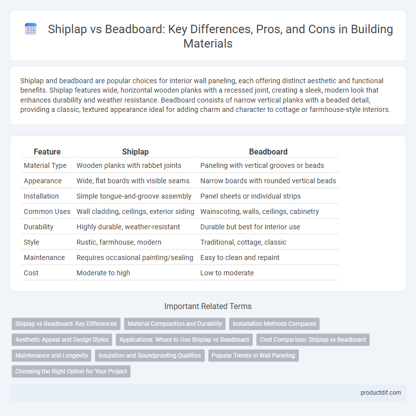 Shiplap vs Beadboard: Key Differences, Pros, and Cons in Building Materials