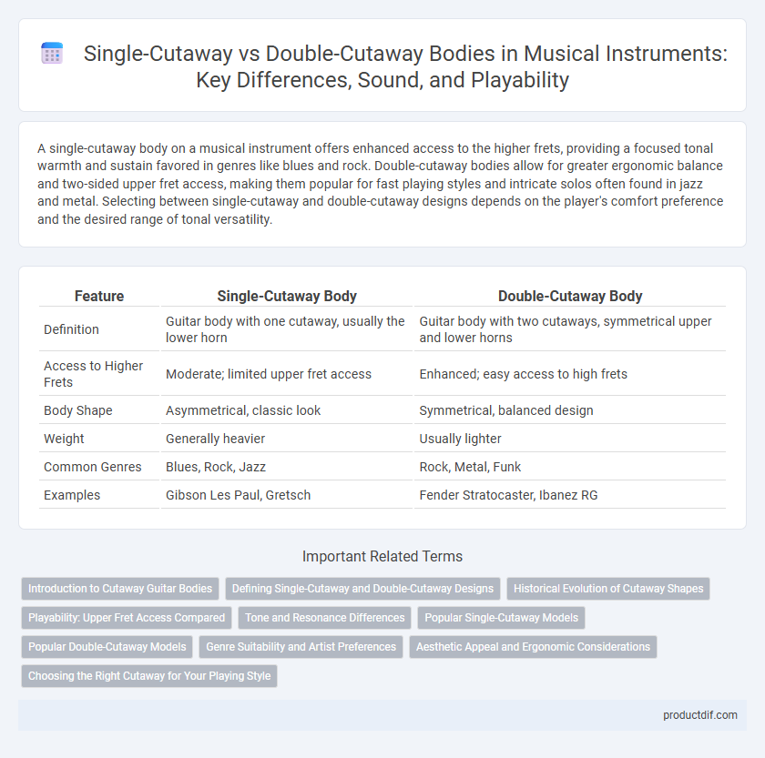 Single-Cutaway vs Double-Cutaway Bodies in Musical Instruments: Key Differences, Sound, and Playability