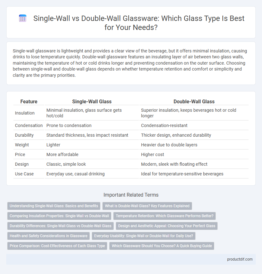 Single-Wall vs Double-Wall Glassware: Which Glass Type Is Best for Your Needs?