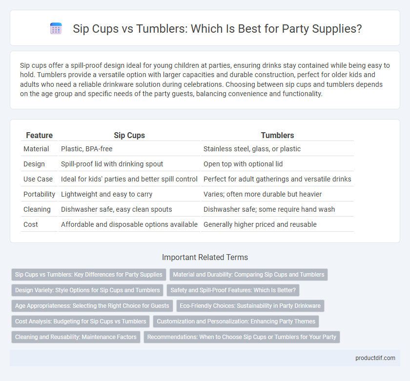 Sip Cups vs Tumblers: Which Is Best for Party Supplies?