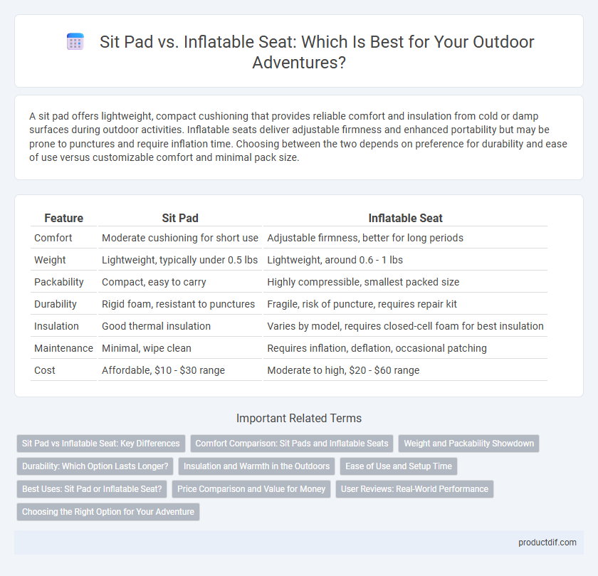 Sit Pad vs. Inflatable Seat: Which Is Best for Your Outdoor Adventures?