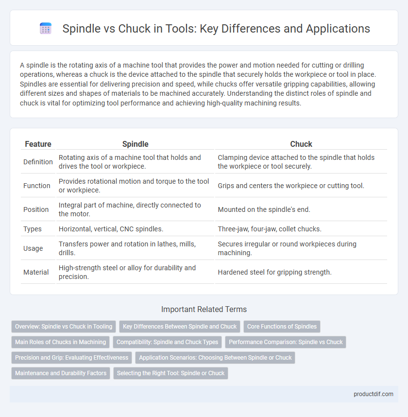 Spindle vs Chuck in Tools: Key Differences and Applications