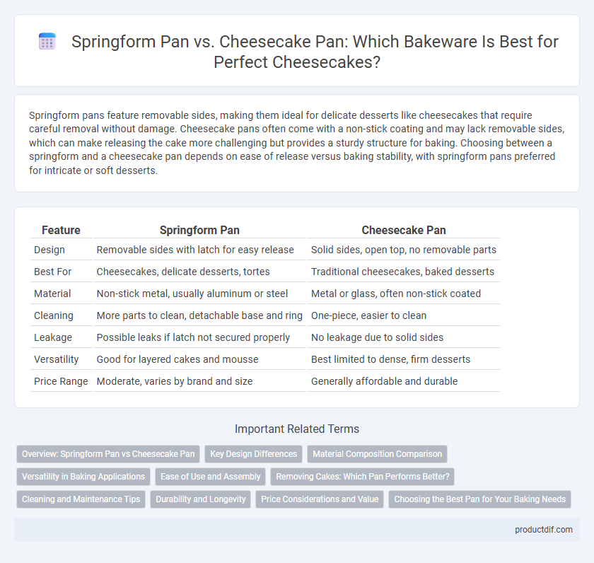 Springform Pan vs. Cheesecake Pan: Which Bakeware Is Best for Perfect Cheesecakes?