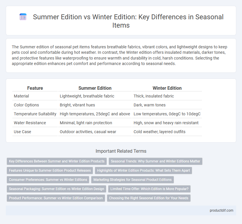 Summer Edition vs Winter Edition: Key Differences in Seasonal Items