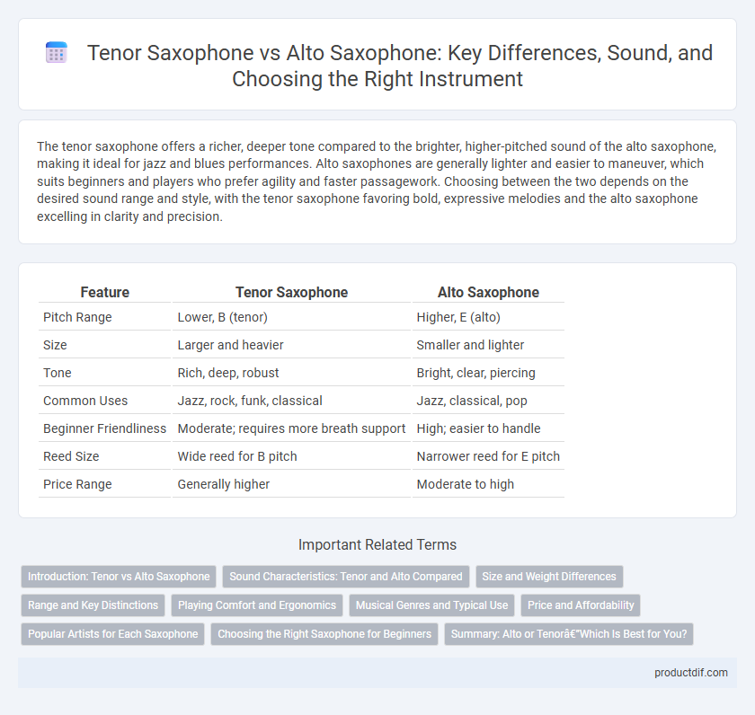 Tenor Saxophone vs Alto Saxophone: Key Differences, Sound, and Choosing the Right Instrument