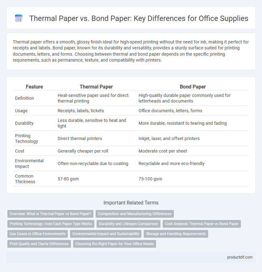 Thermal Paper vs. Bond Paper: Key Differences for Office Supplies