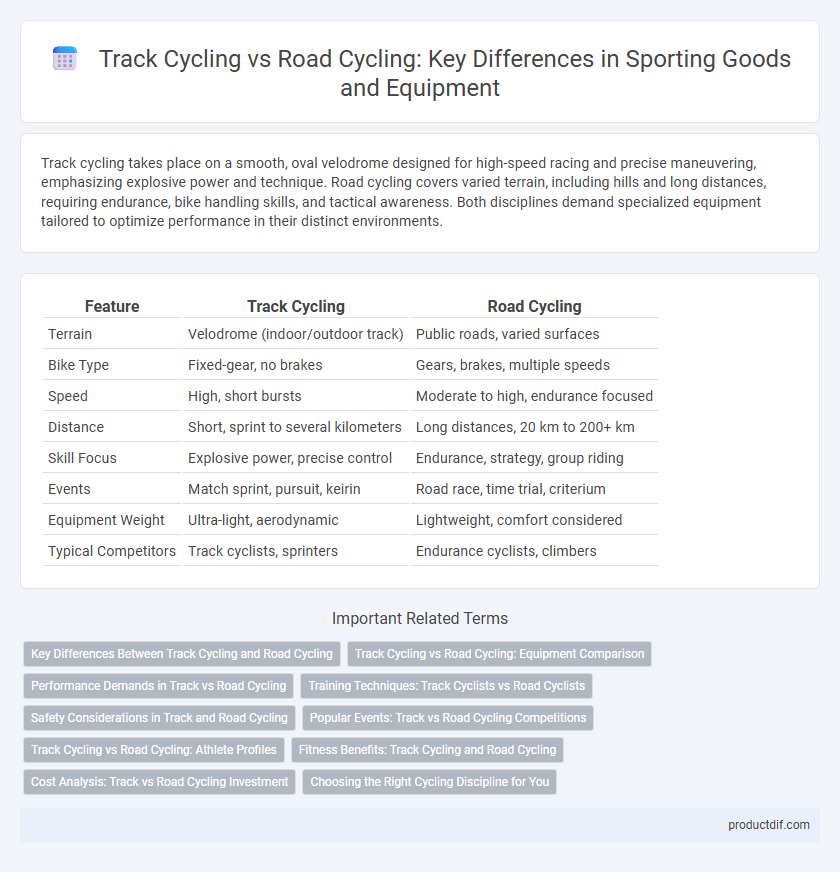 Track Cycling vs Road Cycling: Key Differences in Sporting Goods and Equipment