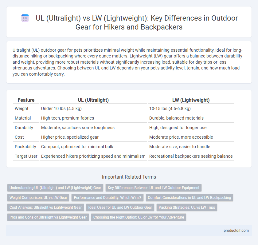 UL (Ultralight) vs LW (Lightweight): Key Differences in Outdoor Gear for Hikers and Backpackers