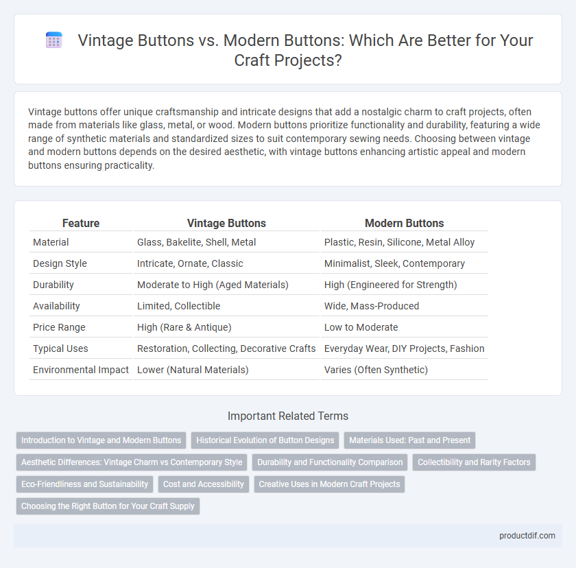 Vintage Buttons vs. Modern Buttons: Which Are Better for Your Craft Projects?
