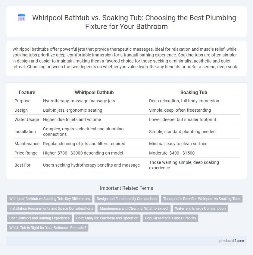 Whirlpool Bathtub vs. Soaking Tub: Choosing the Best Plumbing Fixture for Your Bathroom
