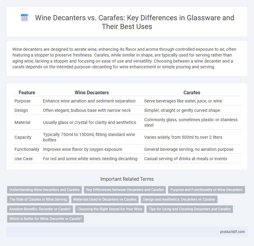 Wine Decanters vs. Carafes: Key Differences in Glassware and Their Best Uses