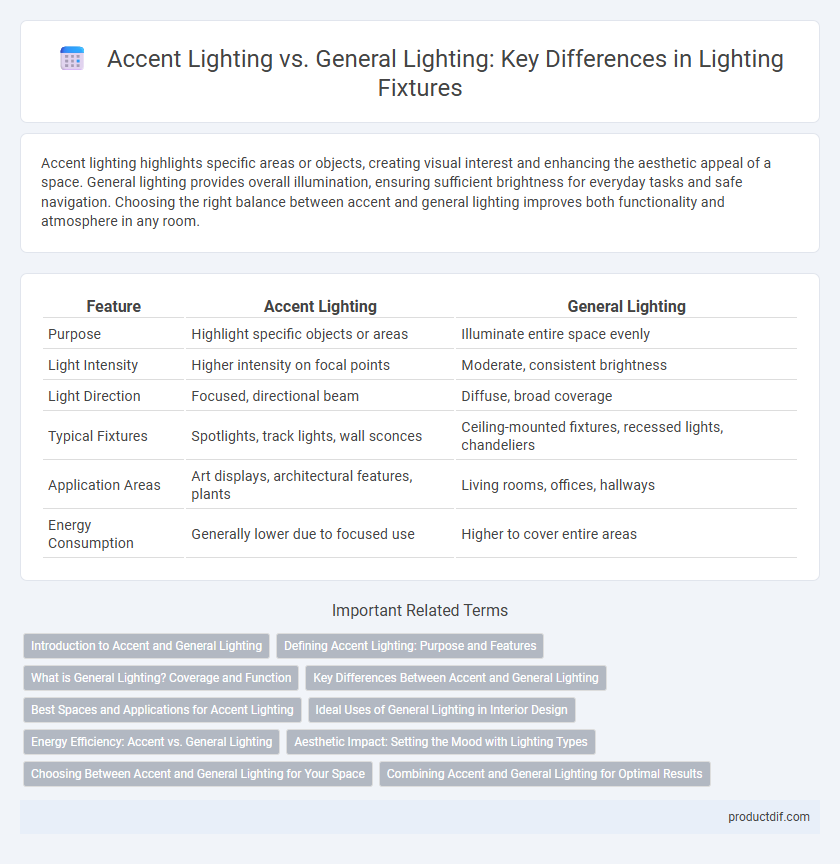 Accent Lighting vs. General Lighting: Key Differences in Lighting Fixtures