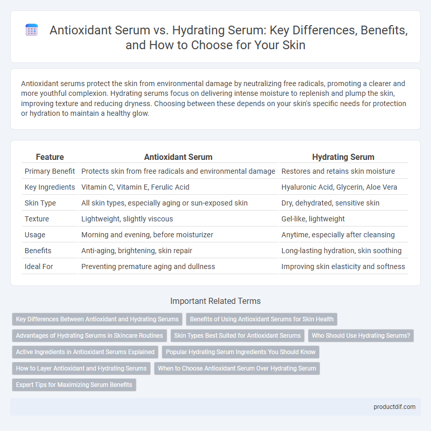 Antioxidant Serum vs. Hydrating Serum: Key Differences, Benefits, and How to Choose for Your Skin