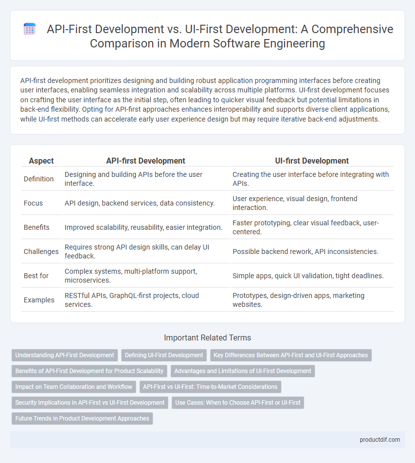 API-First Development vs. UI-First Development: A Comprehensive Comparison in Modern Software Engineering