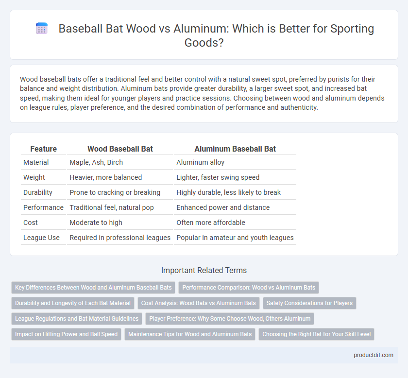 Baseball Bat Wood vs Aluminum: Which is Better for Sporting Goods?