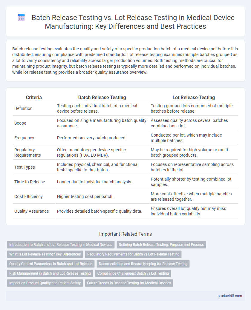 Batch Release Testing vs. Lot Release Testing in Medical Device Manufacturing: Key Differences and Best Practices