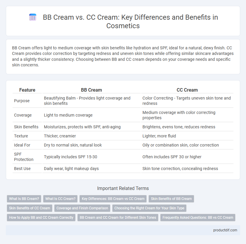 BB Cream vs. CC Cream: Key Differences and Benefits in Cosmetics