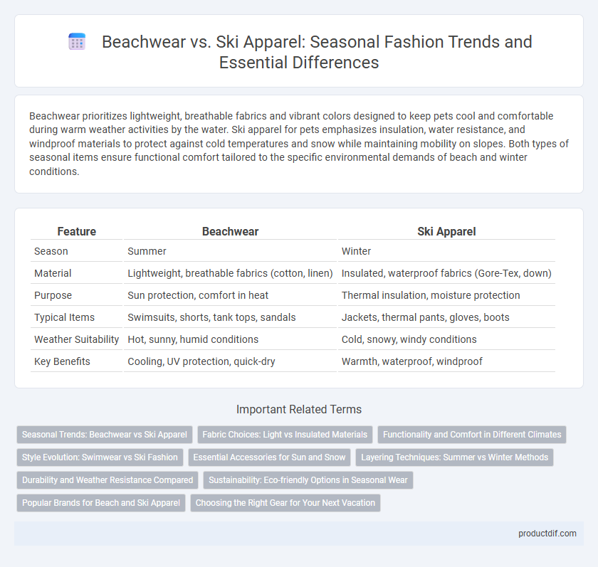 Beachwear vs. Ski Apparel: Seasonal Fashion Trends and Essential Differences