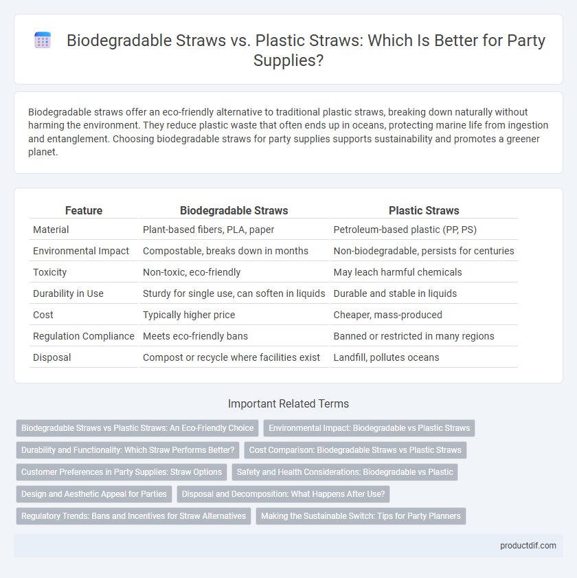 Biodegradable Straws vs. Plastic Straws: Which Is Better for Party Supplies?