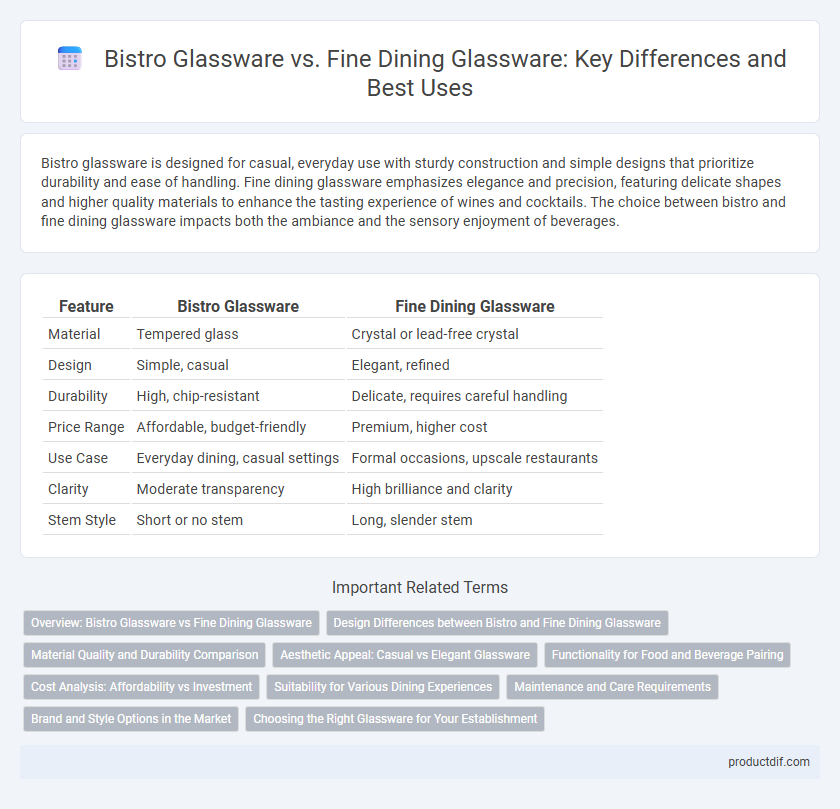 Bistro Glassware vs. Fine Dining Glassware: Key Differences and Best Uses