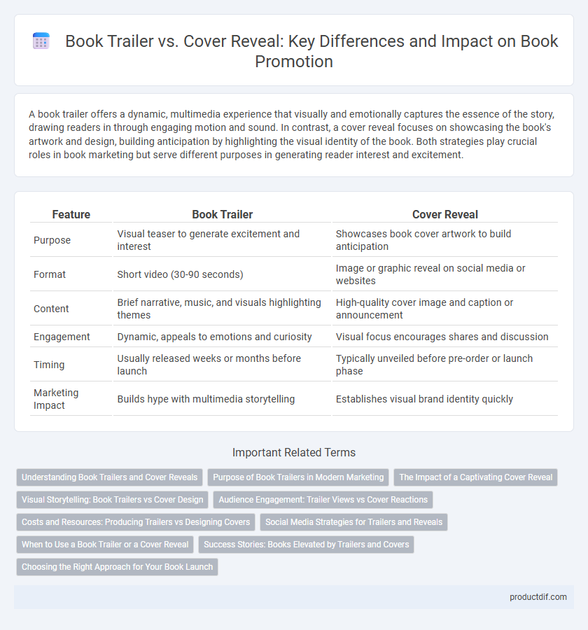 Book Trailer vs. Cover Reveal: Key Differences and Impact on Book Promotion