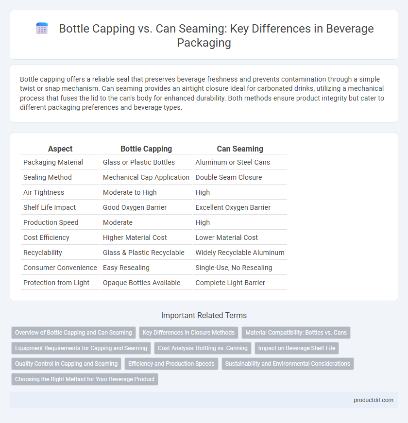 Bottle Capping vs. Can Seaming: Key Differences in Beverage Packaging