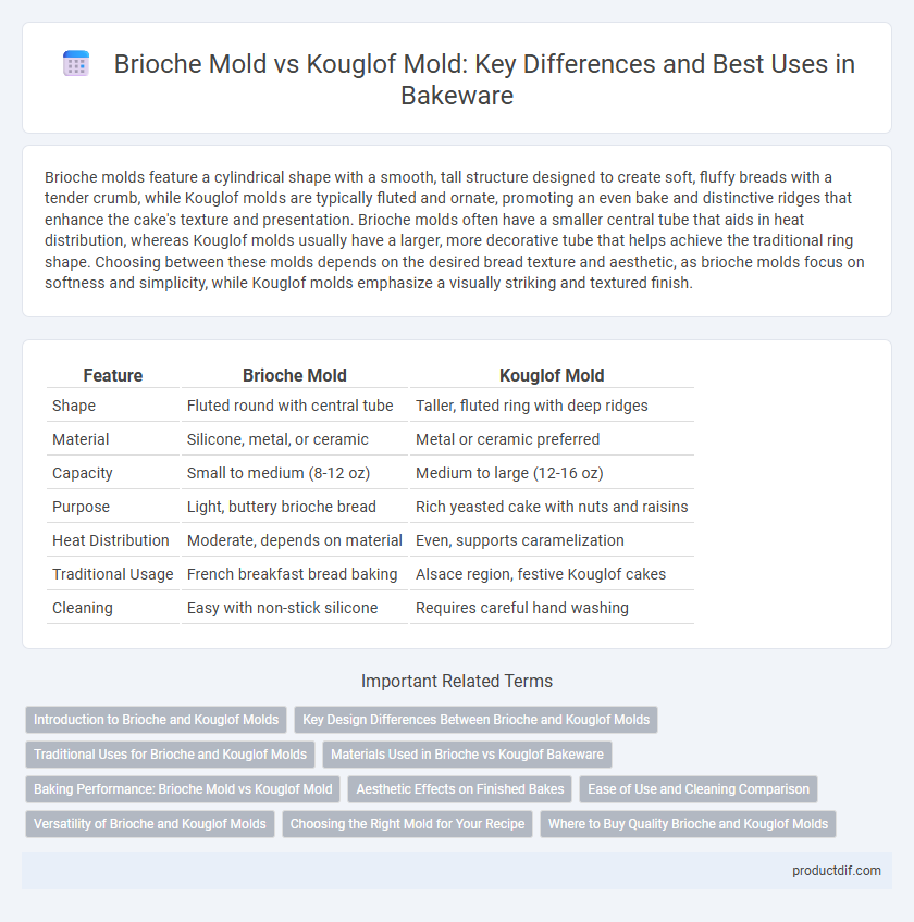 Brioche Mold vs Kouglof Mold: Key Differences and Best Uses in Bakeware