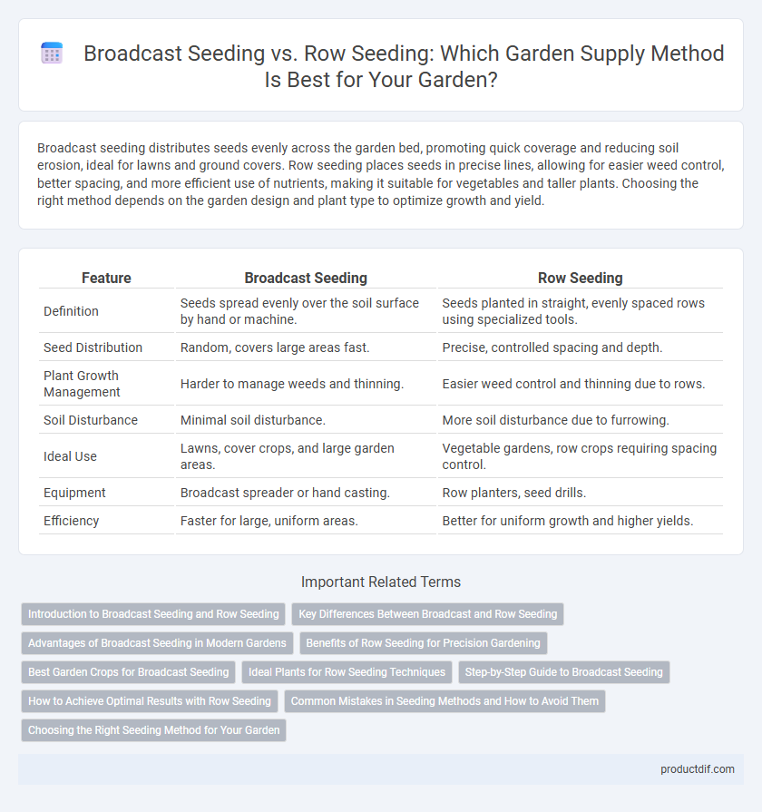 Broadcast Seeding vs. Row Seeding: Which Garden Supply Method Is Best for Your Garden?