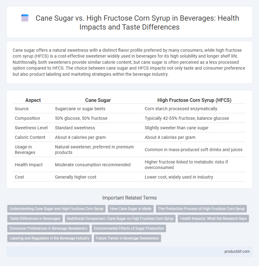 Cane Sugar vs. High Fructose Corn Syrup in Beverages: Health Impacts and Taste Differences