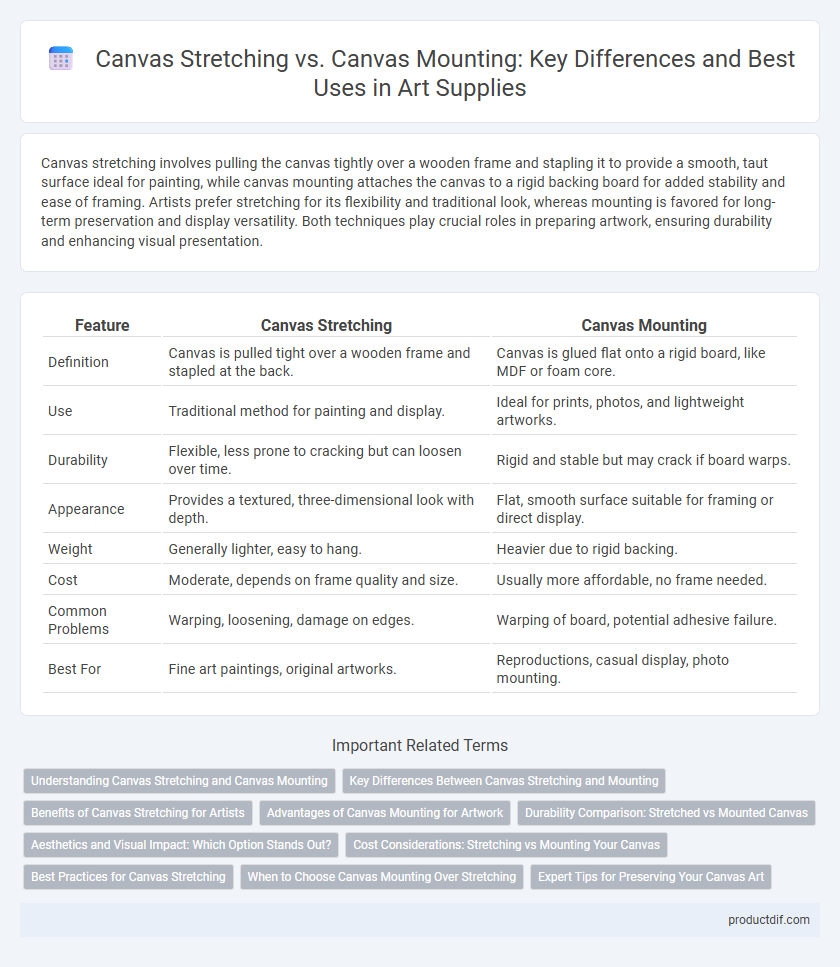 Canvas Stretching vs. Canvas Mounting: Key Differences and Best Uses in Art Supplies