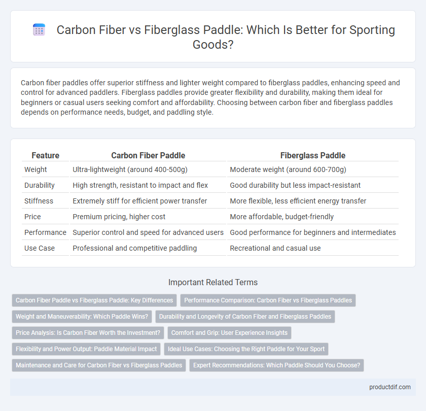 Carbon Fiber vs Fiberglass Paddle: Which Is Better for Sporting Goods?