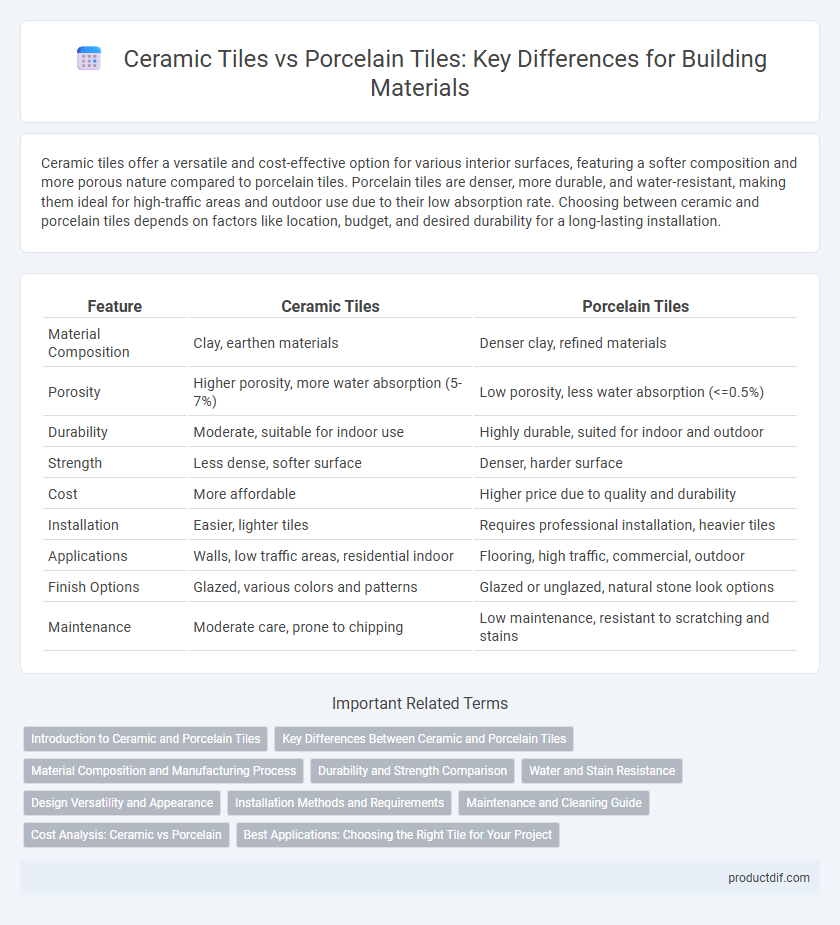 Ceramic Tiles vs Porcelain Tiles: Key Differences for Building Materials