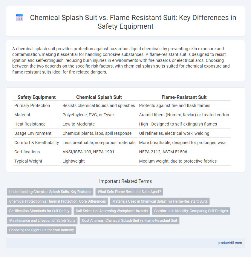 Chemical Splash Suit vs. Flame-Resistant Suit: Key Differences in Safety Equipment