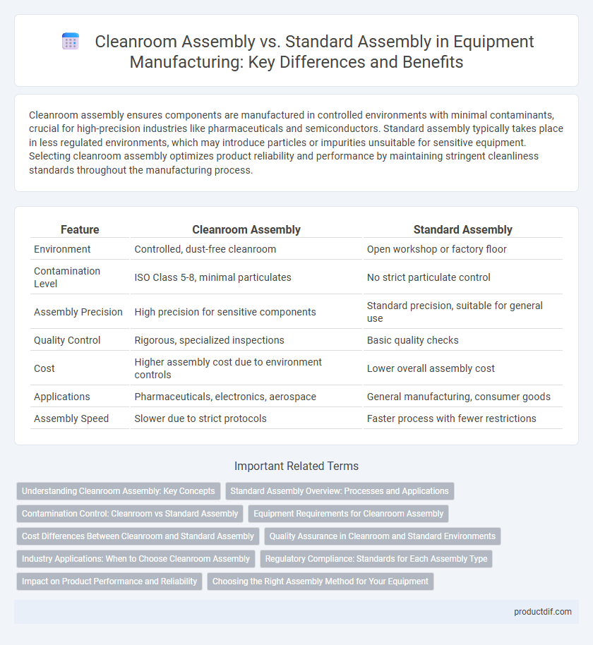 Cleanroom Assembly vs. Standard Assembly in Equipment Manufacturing: Key Differences and Benefits